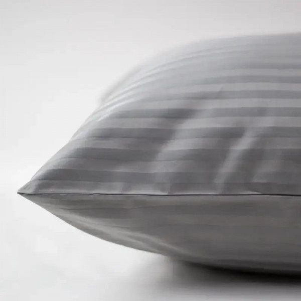 Постільна білизна євро ТЕП СТРАЙП САТИН PREMIUM Grey 2-04800_34075 200х215 см сіра