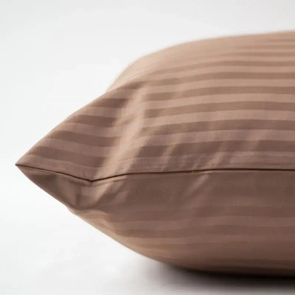 Постільна білизна євро ТЕП СТРАЙП САТИН PREMIUM Macchiato 2-04800_34078 200х215 см макіато