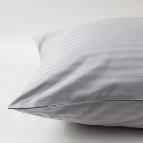 Постільна білизна євро ТЕП СТРАЙП САТИН PREMIUM Micro Chip 2-04800_34076 200х215 см світло-сіра