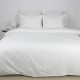 Постільна білизна євро ТЕП СТРАЙП САТИН PREMIUM Optical White 2-04800_34073 200х215 см біла