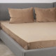 Простирадло на резинці двоспальне ТЕП VELOUR 2-04756_33916 160х200 см капучино