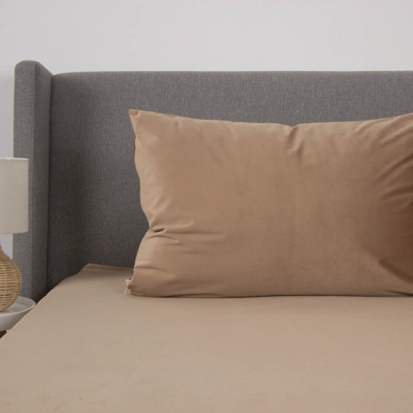 Простирадло-чохол на гумці полуторна ТЕП Velour 2-04824_34144 180х200 см капучино