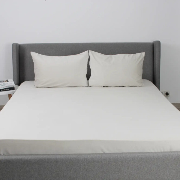 Простирадло-чохол на гумці полуторна ТЕП Velour 2-04824_34181 180х200 см світло-сіре