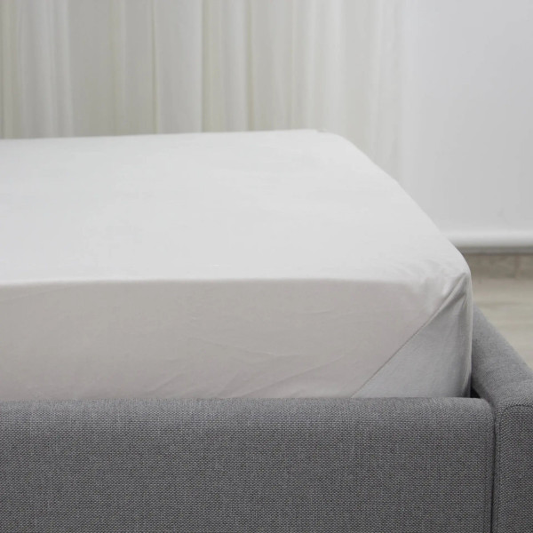Простирадло-чохол на гумці полуторна ТЕП Velour 2-04824_34181 180х200 см світло-сіре