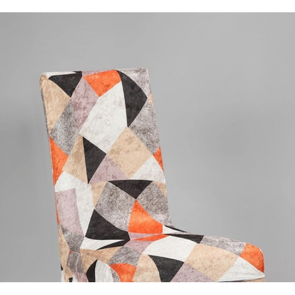 Чохол на стілець універсальний Evibu Туреччина Абстракція 50736 оранжевий