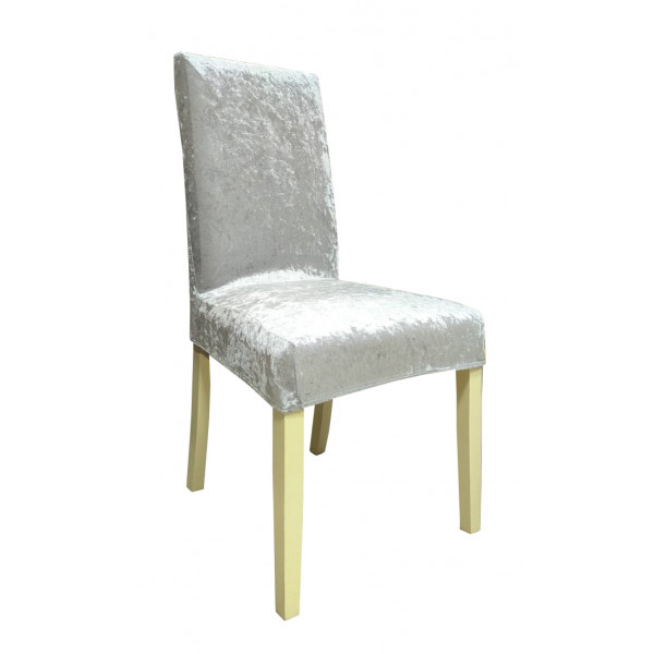 Чохол на стілець універсальний Віп Велюр Туреччина 50750 світло-сірий
