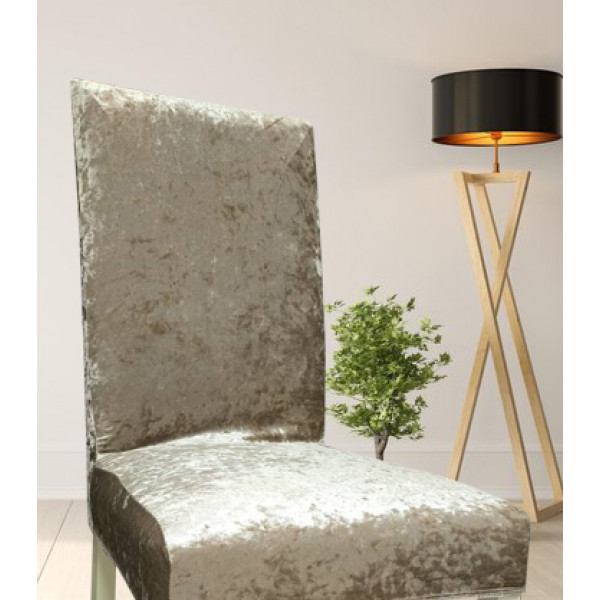 Чохол на стілець універсальний Віп Велюр Туреччина 50751 кава