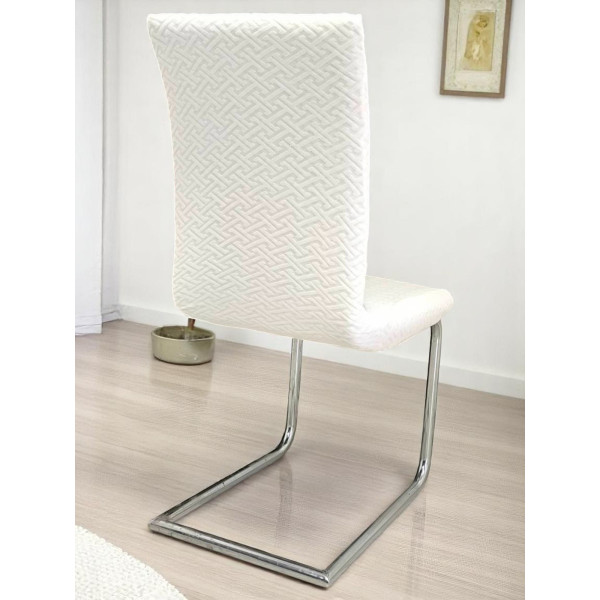 Чохол на стілець універсальний Жакард Абстракція Туреччина 50746 чисте молоко