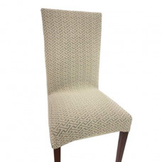 Чохол на стілець універсальний Жакард Абстракція Туреччина 50747 бежевий