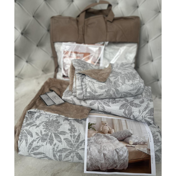 Постільна білизна євро з фланелі Koloco 4 сезони 20176 200х230 см