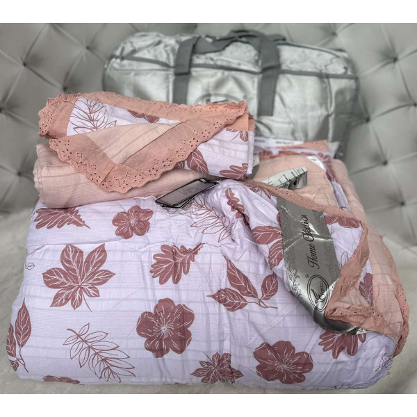 Постільна білизна євро з демісезонною ковдрою з мусліну Koloco 20195 220х240 см