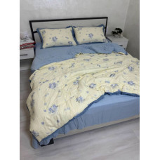 Постільна білизна євро з демісезонною ковдрою з мусліну Koloco 20199 220х240 см