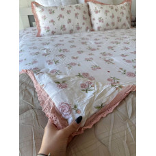 Постільна білизна євро з демісезонною ковдрою з мусліну Koloco 20200 220х240 см