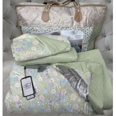 Постільна білизна євро з демісезонною ковдрою з мусліну Koloco 20203 220х240 см