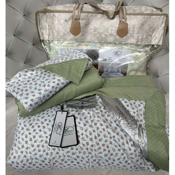 Постільна білизна євро з демісезонною ковдрою з мусліну Koloco 20204 220х240 см