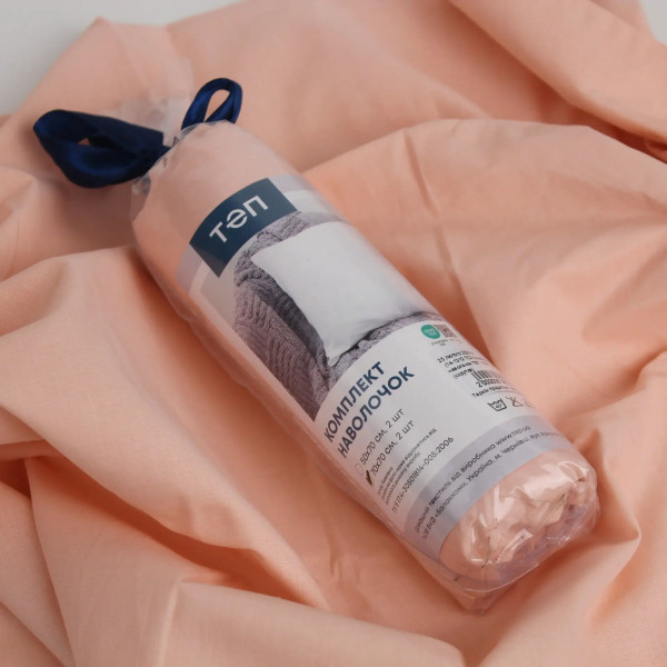 Комплект наволочок ТЕП 14-1312 ТСХ Nude 2-04245_32258 70х70 см 2 шт нюдовий