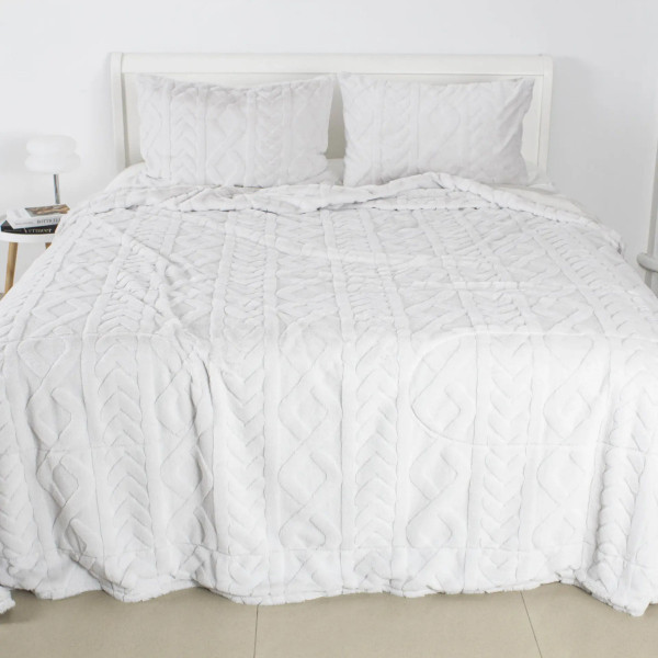 Покривало євро ТЕП SOFT ANGORA 4-04886_34647 240х260 см світло-сірий