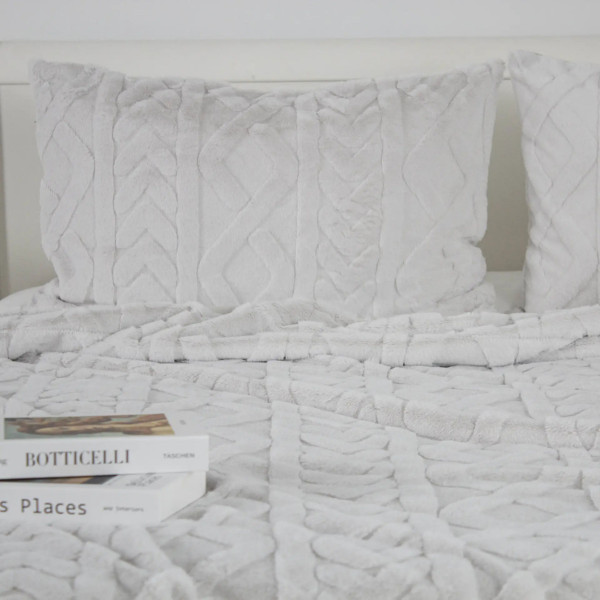 Покривало євро ТЕП SOFT ANGORA 4-04886_34647 240х260 см світло-сірий