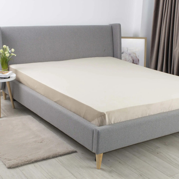 Простирадло-чохол на гумці полуторна ТЕП Velour 2-04756_35031 160х200 см бежева