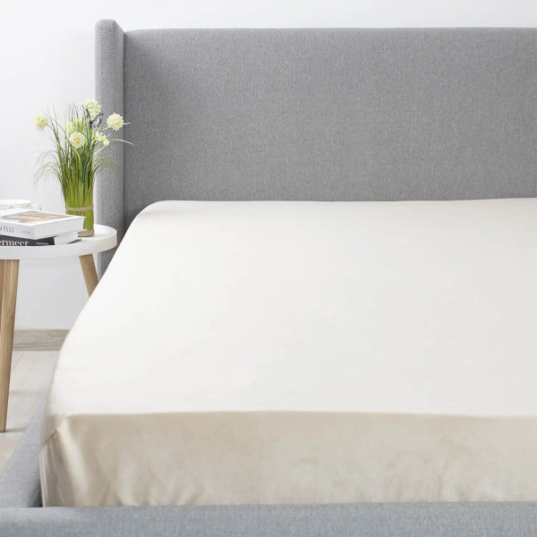 Простирадло-чохол на гумці полуторна ТЕП Velour 2-04824_35032 180х200 см бежева