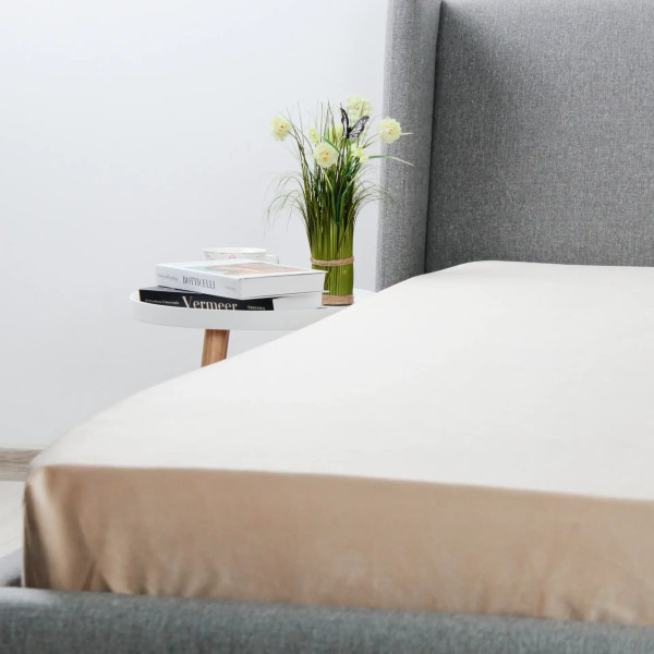 Простирадло-чохол на гумці полуторна ТЕП Velour 2-04824_35032 180х200 см бежева