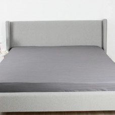 Простирадло-чохол на резинці полуторна ТЕП Сатин Graphite 2-04797_34316 160х200 см графітова