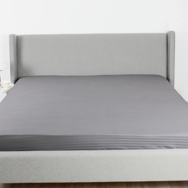 Простирадло-чохол на резинці полуторна ТЕП Сатин Graphite 2-04799_34317 180х200 см графітова