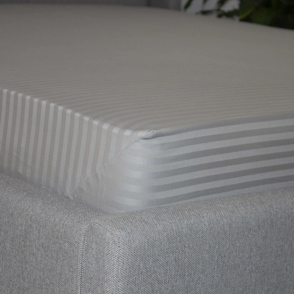 Простирадло-чохол на резинці полуторна ТЕП Сатин Grey 2-04797_34318 160х200 см сіра