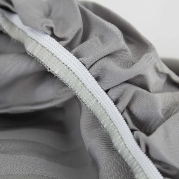 Простирадло-чохол на резинці полуторна ТЕП Сатин Grey 2-04797_34318 160х200 см сіра