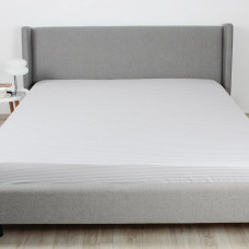 Простирадло-чохол на резинці полуторна ТЕП Сатин Micro Chip 2-04797_34320 160х200 см світло-сіра
