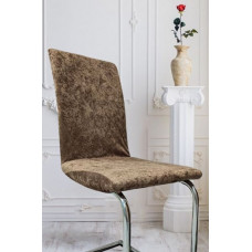 Чохол на стілець універсальний Велюр Туреччина 50752 світло-коричневий