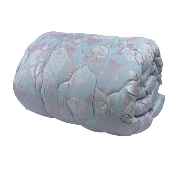 Ковдра євро подвійна 4 сезони з холлофайбера Arda Квітка 21528 195х215 см перламутрова