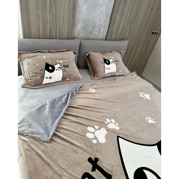 Постільна білизна плюшева полуторна Dushka Home 20689 160х215 см