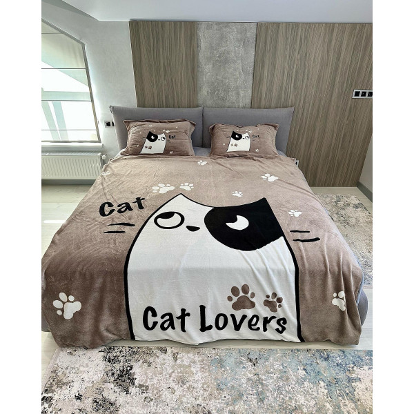 Постільна білизна плюшева полуторна Dushka Home 20689 160х215 см