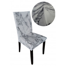 Чохол на стілець універсальний Абстракція білий Мармур Туреччина 50304