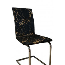 Чохол на стілець універсальний Абстракція Чорний мармур Туреччина 50755