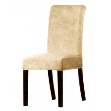 Чохол на стілець універсальний Велюр Туреччина 50650 кремовий