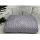 Ковдра двоспальна закрита Arda Ромб 21527 175х215 см бузково-сіра