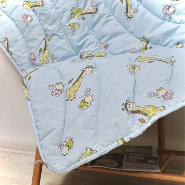 Ковдра дитяча бавовняна стьобана Viluta 5507 100x140 см блакитна