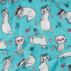 Плед Ardesto FleeСe Котики блакитний ART0726PB 130х160 см