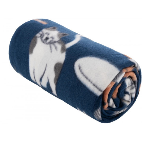 Плед Ardesto FleeСe Котики синій ART0725PB 130х160 см