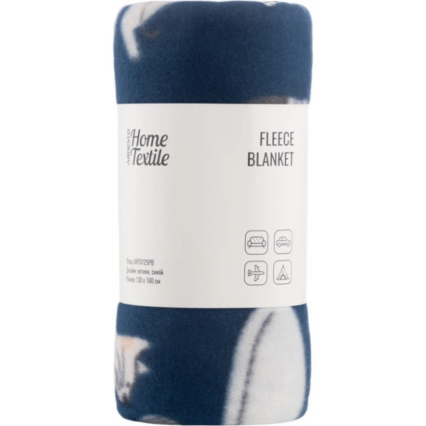 Плед Ardesto FleeСe Котики синій ART0725PB 130х160 см