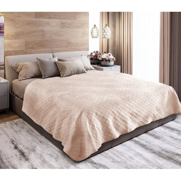 Покривало євро максі ТЕП Velure 4-00518-09021 240х260 см пудровое