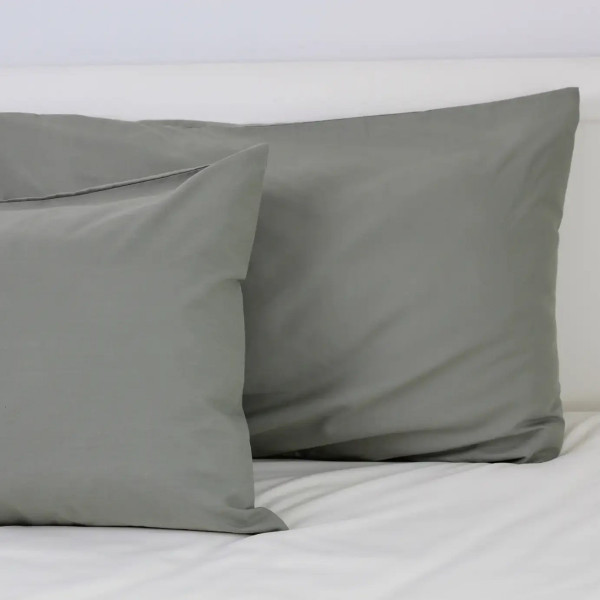 Комплект наволочок ТЕП Powder 2-03861_27395 50х70 см 2 шт сірий із зеленим