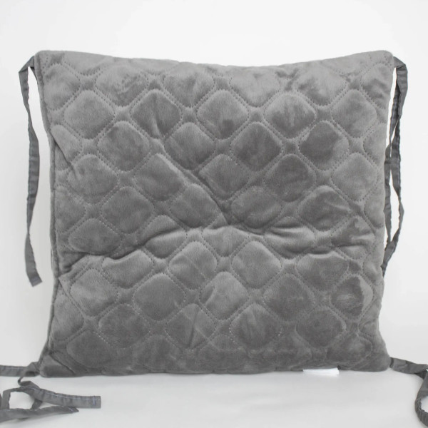 Подушка на стілець ТЕП VELURE 3-04551_32311 40х40 см сіра