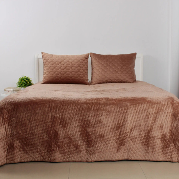 Покривало євро ТЕП Velour Зірочка 4-00517_31708 220х240 см капучино