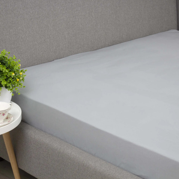 Простирадло-чохол на резинці двоспальне ТЕП Натхнення 2-04017_30361 160х200 см сіра