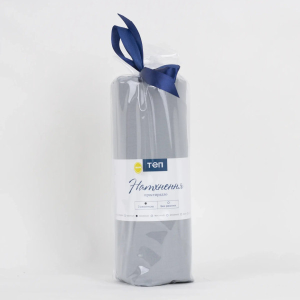 Простирадло-чохол на гумці полуторна ТЕП Натхнення 2-04015_26832 120х200 см сіра