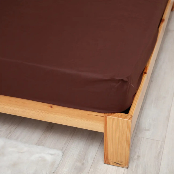 Простирадло-чохол на гумці полуторна ТЕП Натхнення 2-04015_31132 120х200 см шоколадна