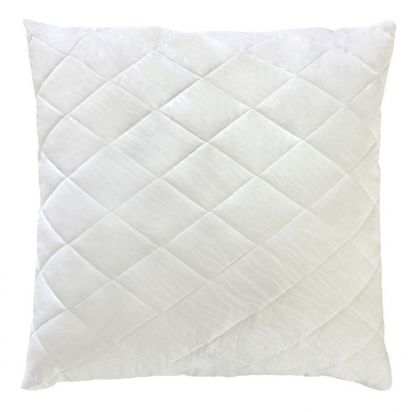 Біла стьобана подушка із силіконового волокна 70х70 від українського виробника 51219